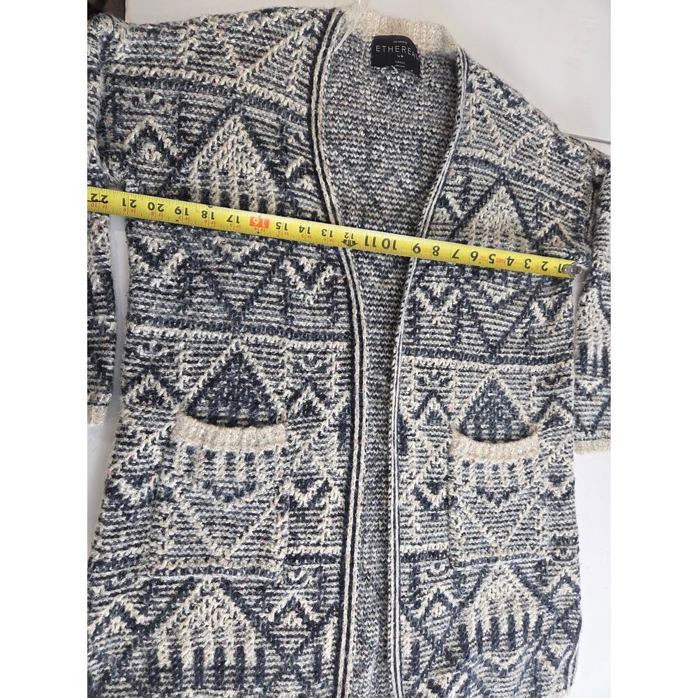 Ethereal Women Small Confetti Knit Cardigan Shawl Cozy Sweater Fuzzy Boho Tribal - Picture 3 of 8